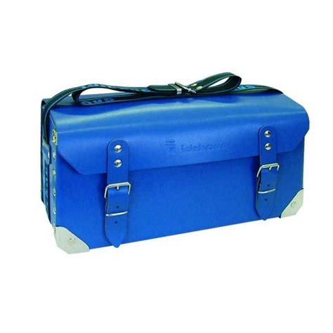 Borsa cuoio per idraulico blu .